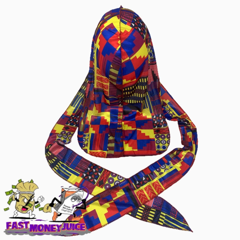 Fast Money Juice Red & Yellow Digital Retro "Patterns Collection" - Adult Silky Rag