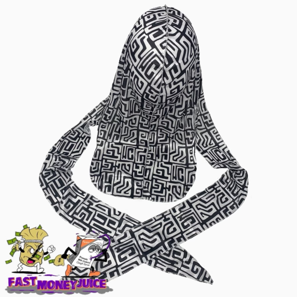 Fast Money Juice Black Maze "Patterns Collection" - Adult Silky Rag